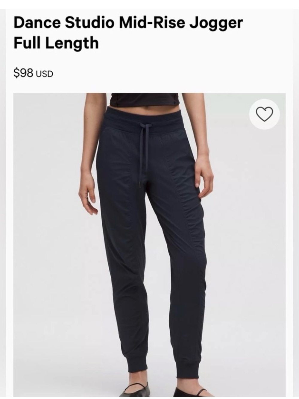 Lululemon Dance Studio Mid-Rise Jogger Full Length
